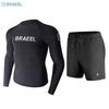 Mens UV Protection Rash Guard Set Long Sleeve Top Pants Surfing Snorkeling Swimming Diving Quick Dry