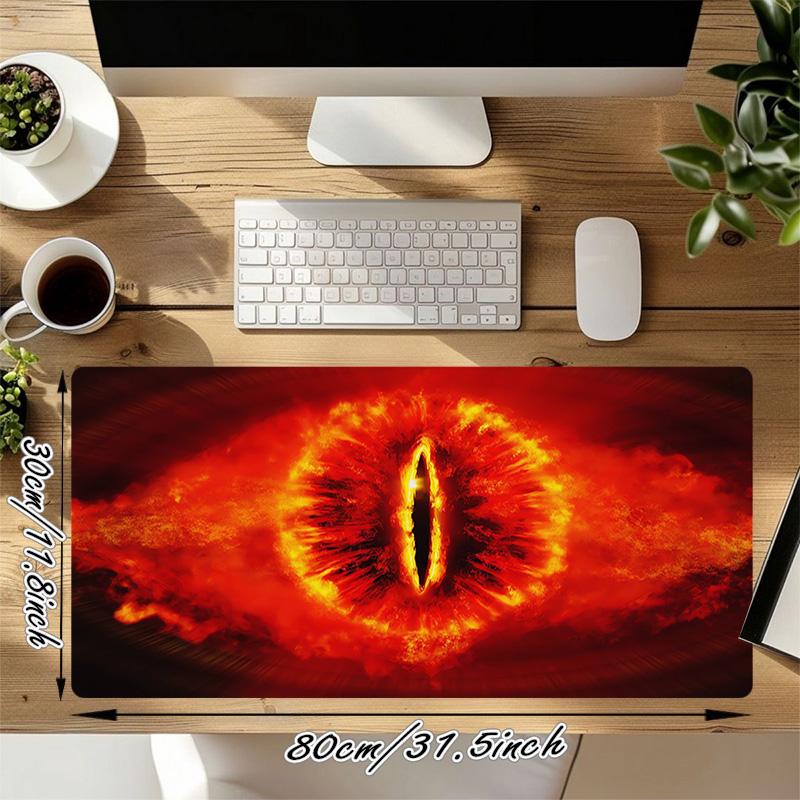 Eye Fire Xl Gaming Mouse Pad Nonslip Rubber Base Stitched Edge Waterproof Desk Mat For Pc Laptop Gamer Office Computer Accessories C927255