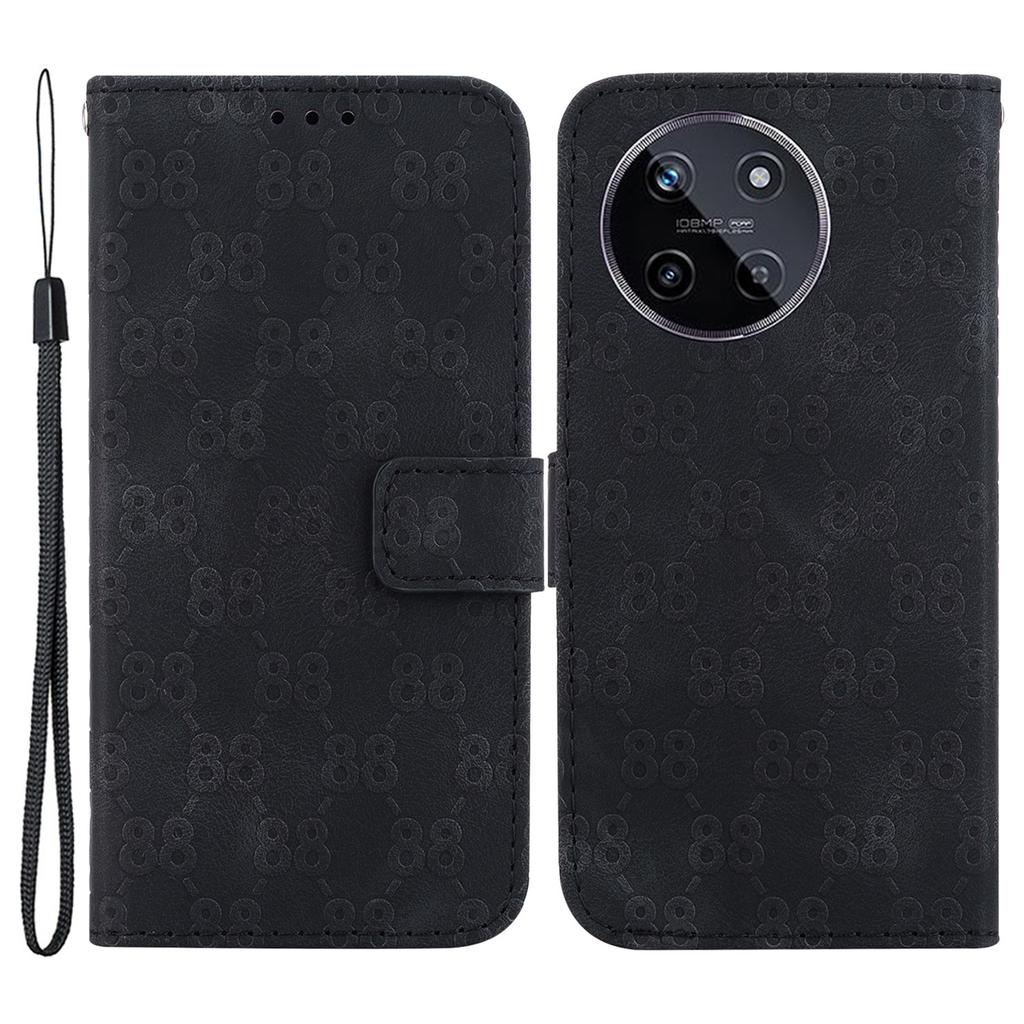 Для Realme 11 4G (159,9x73,3x7,95 мм) Кожаный чехол-кошелек с подставкой, двойная форма восьмерки