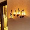 Music Note Wall Sconce Black Treble Clef Quarter Note Double Note for Office Store Wall Yard Porch Garage Door Gifts Home Decor