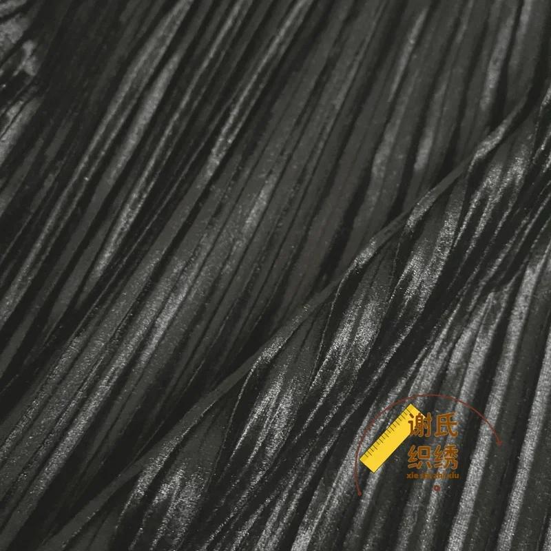 Solid Color 100x150cm Pleated Satin Fabric Per Meter Needlework Dress Skirt Costume Clothes Diy Sewing Cloth Soft Glossy Smooth