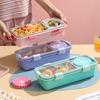 2/3 Compartment Lunch Box Stainless Steel Bento Box with Soup Bowl Portable Children's Snack Box Food Storage Container