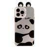 Big Ears Panda Iphone15 Suitable for 16Promax Mobile Phone Case 12 Apple 13 Three Dimensional Cute 11 Laser Hard