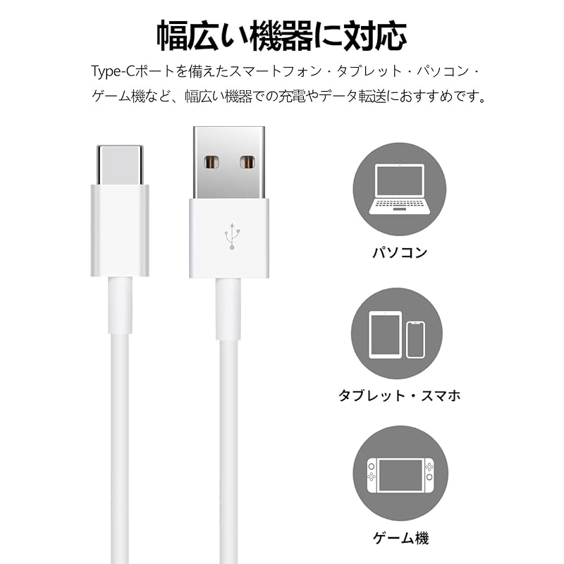 Кабель USB типа C (набор из 2 шт., 0,3м) Suptopwxm USB-A и кабель [совместимый с быстрой зарядкой 2,4 А/скорость 480 Мбит/с] кабель для зарядки USB типа C для смартфонов,