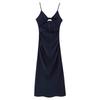 2025 Spring/Summer Women's Slim Twist Cutout Spaghetti Strap V-Neck Dress