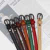 Belt Women'S Casual Business Fashion Leather Simple Decoration Thin Belt Niche Trend First Layer Cowhide Belt