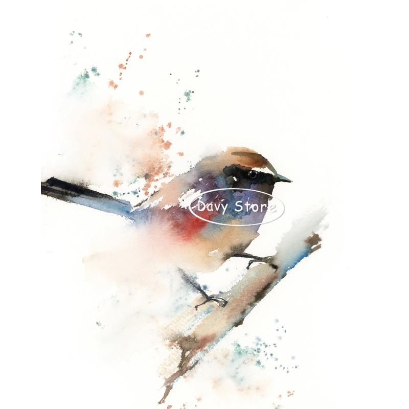 Акварельные картины с птицами, постеры и принты, холст, живопись, птицы, животные, настенное искусство, картины для комнаты в фермерском стиле, украшение дома