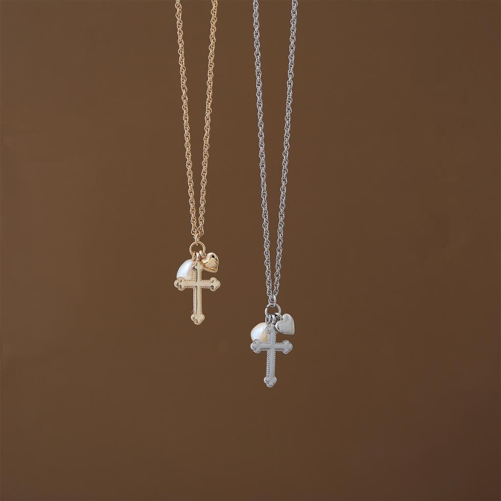 Ожерелье в форме сердца из натурального пресноводного жемчуга в стиле ретро с элегантным стилем Ins Heavy Industry, сохранение цвета