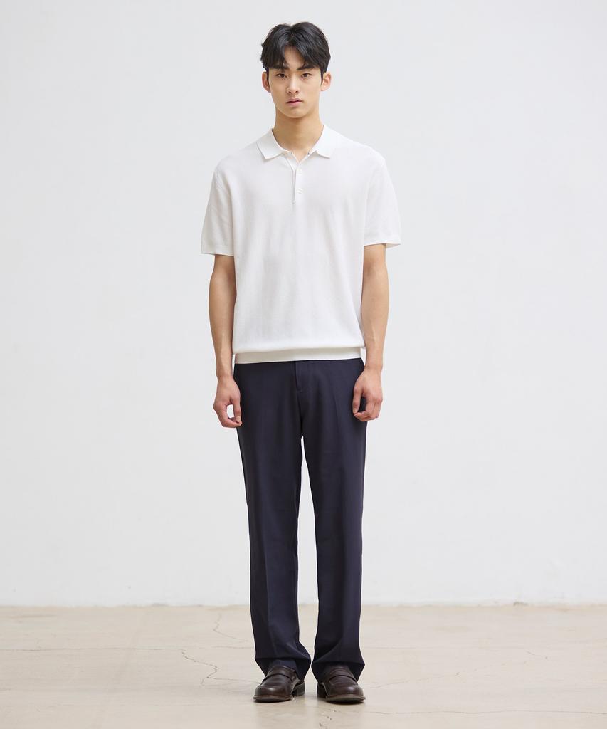 STCO Diems Ice Touch Collar Knit_Ivory (Classic Fit)_Dktvb01Csi