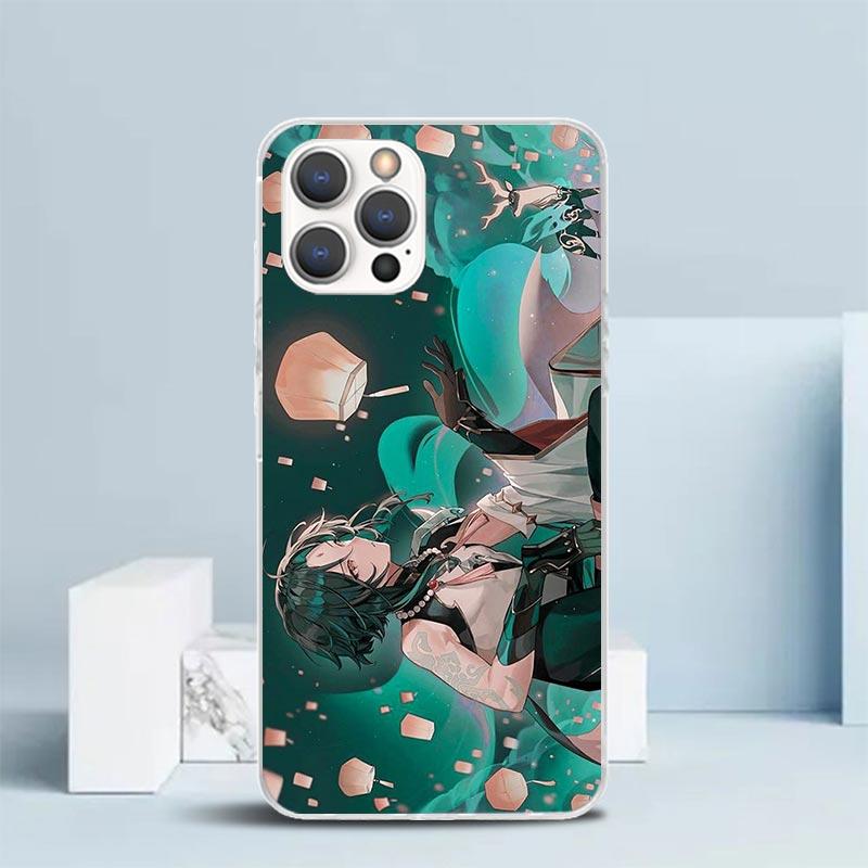 Чехол для телефона Genshin Impact Сяо Для IPhone 16 17 Air 16E 15 14 Plus 13 Mini 12 11 Pro Max 7 8 + SE 2020 Мягкая задняя крышка из ТПУ 16 17