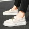 Модные белые кожаные повседневные туфли для мужчин, роскошные женские мокасины, кожаные лоферы для мужчин, оксфорды, элегантные мужские туфли без застежек для вождения