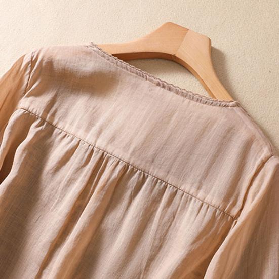 Женский летний топ с цветочной вышивкой, винтажная летняя блузка с круглым вырезом и половиной рукавов, тонкая Свободная летняя блузка в этническом стиле для свиданий, женская одежда