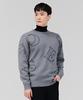 CHASECULT Men'S All-Over Lettering Sweater - Charcoal
