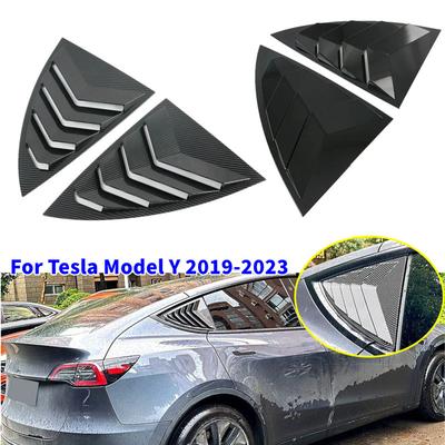 Для Tesla Model Y - Автомобильная задняя боковая решетка-жалюзи, накладка на вентиляционное отверстие, наклейка, АБС-пластик, Внешние аксессуары