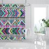 3D Flower Dolphin Bohemian Geometric Print Shower Curtain with Roller Hooks Modern Decorative Elegant Bathroom Curtains 180x180cm