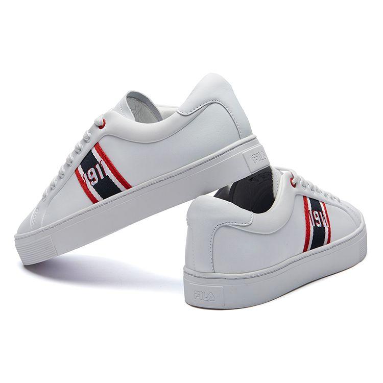 Fila Heritage-FHT Тканевый верх из коровьей кожи Удобные Универсальные Низкие кроссовки Мужские кроссовки Белые F12M134350FWT