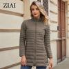 ziai Autumn Winter Women's Jacket Warm Padded Puffer Coat Ultra Light Down Jacket Women Quilted Parka Slim Fit Outerwear DM22