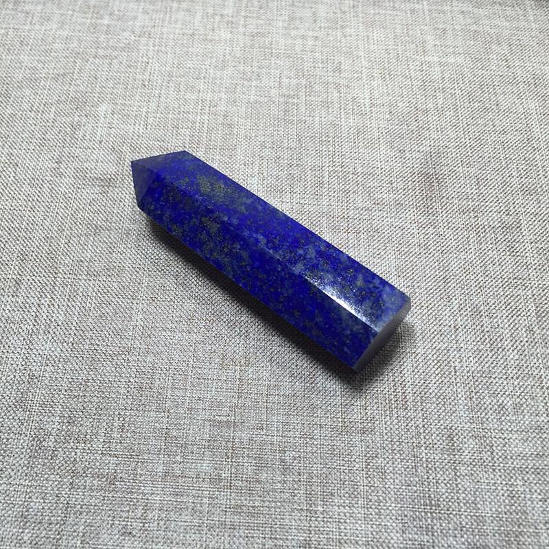 Natural Rock Lapis Lazuli Quartz Crystal Stone Point Healing Wand Dark Blue Gift Unique And Educational Healing Crystal