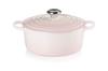 Литая эмалированная кастрюля Le Creuset Signature Cocotte Ronde 24 см, розовая, совместимая с газовой духовкой IH, японская [Авторизованный продукт]