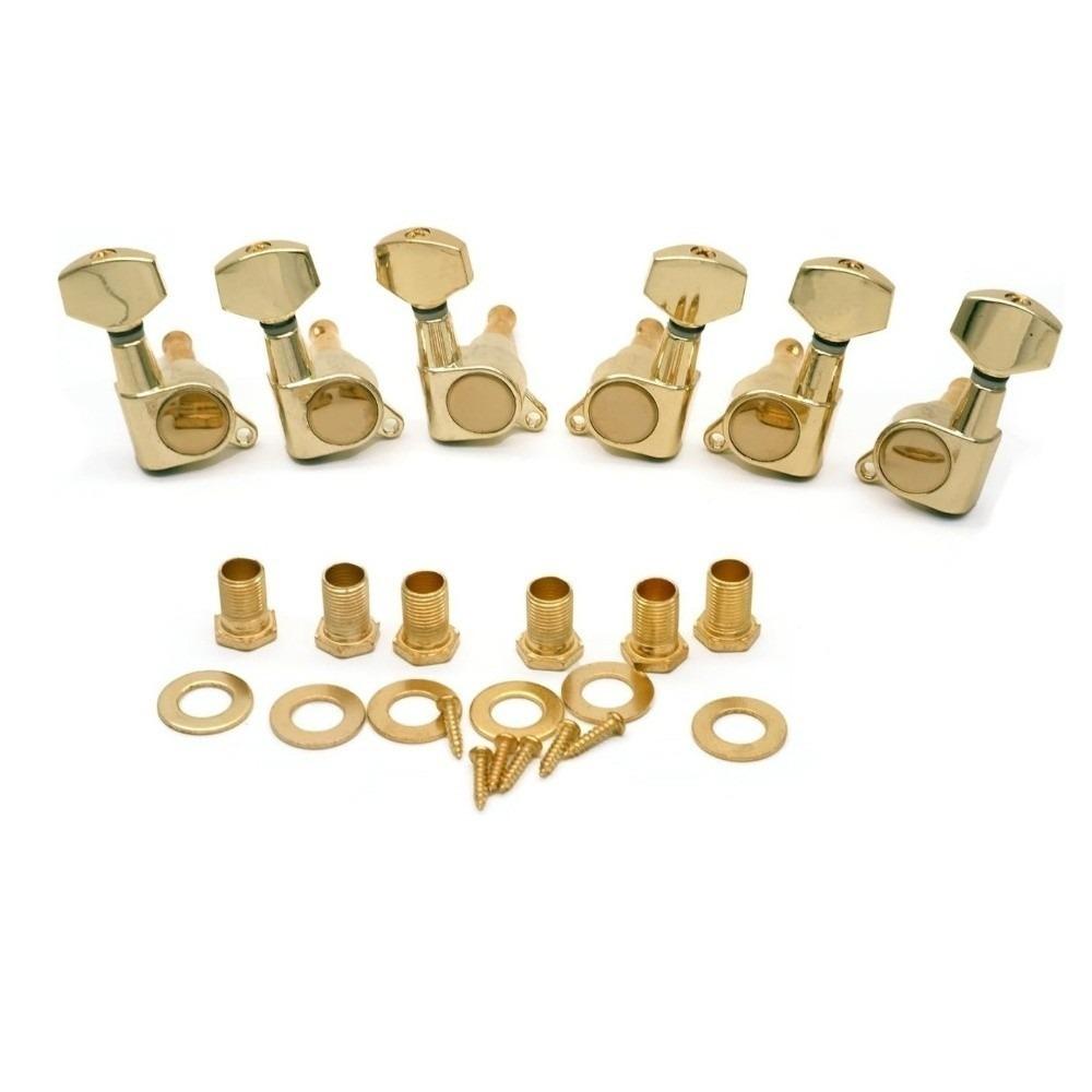 Металлические колки для настройки гитарных струн, конфигурация 3L3R, полностью закрытые гитарные колки, машинные головки, ручки, колки для классической гитары