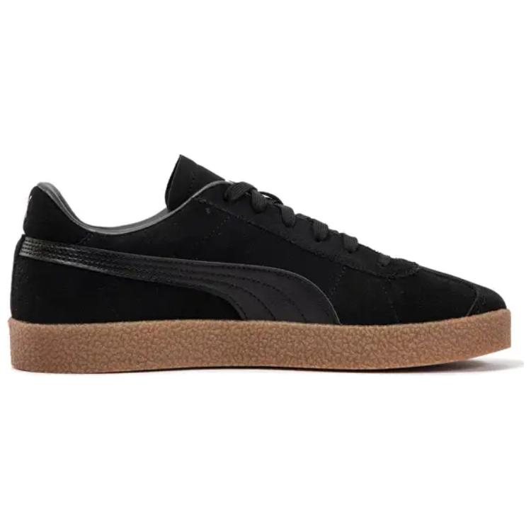 New PUMA Club Low Top Skateboard Shoes Unisex Black White 401514-01