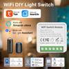 Tuya WiFi Smart Switch 1/2/3/4 Gang 2-way Control Light Breaker Mini DIY Switches Module Relay Smart Life For Alexa Google Home