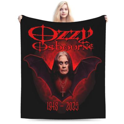 Оззи Осборн 1948 - 2025 Покойся с миром Пледы Фланелевое Украшение   Многофункциональные Ультра-Мягкие Пледы для Кровати Дивана Покрывало