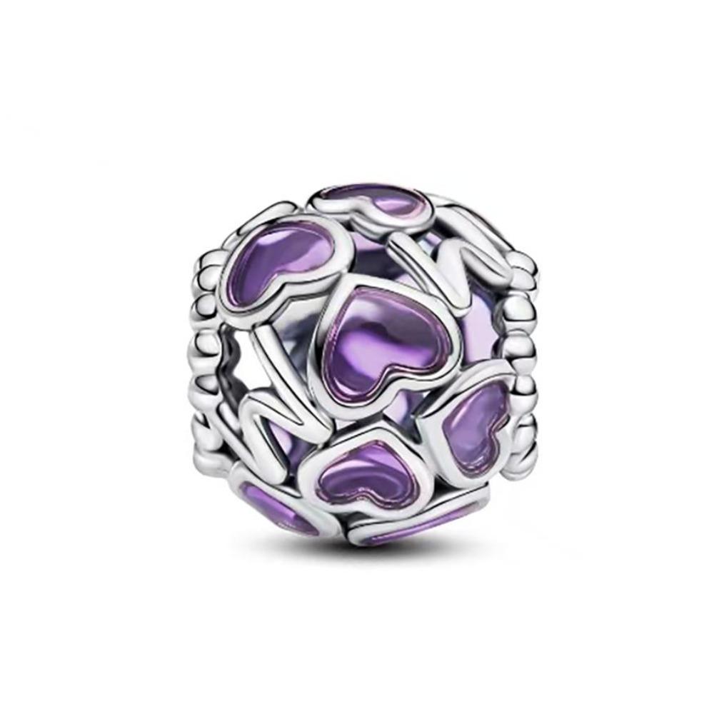 Новый медный кулон-шарм Мама Мальчик и Девочка Красный Фиолетовый Розовый Любовь Подходит для Оригинального Браслета Ожерелья Женские Украшения