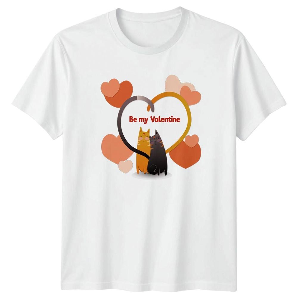 Be My Valentine TShirt Cat Lover RoUnisexce Valentines Day Gift For Him
