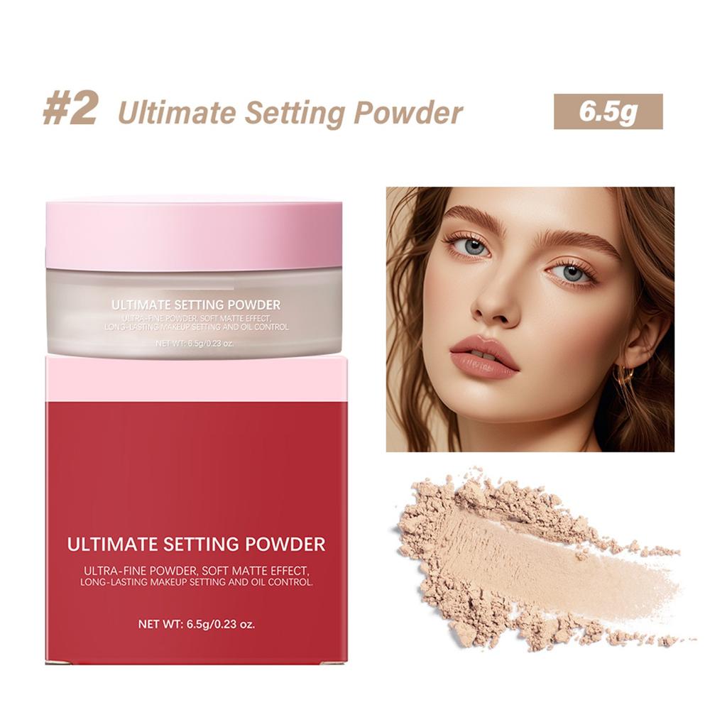 Translucent Oil Control Setting Powder, Long-lasting Setting, Light Loose Powder, Absorbs Excess Oil,1pc