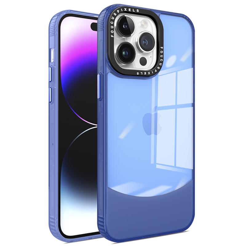 Чехол для iPhone 14 Pro Max, двухцветный ТПУ чехол для телефона, прозрачная задняя панель против царапин