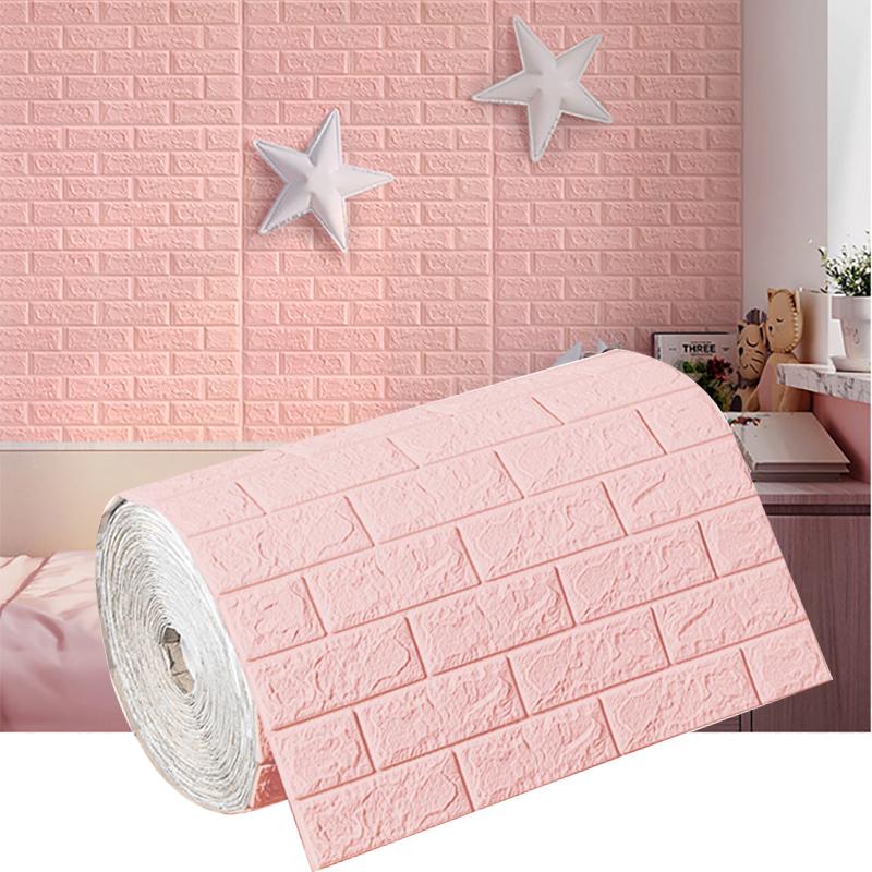 70см Обои самоклеящиеся с рисунком кирпича Водонепроницаемая 3D наклейка на стену Современный ТВ-фон Домашние декоративные обои