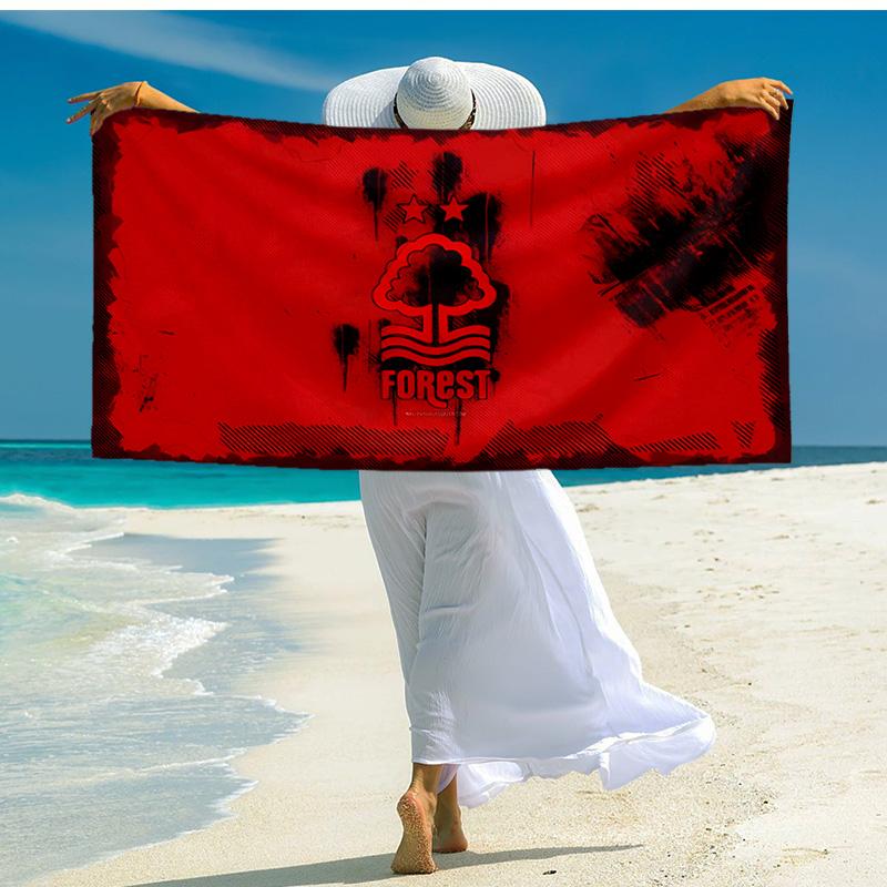 1PC Forest Club Emblem Beach Towel - Soft,  Absorbent Microfiber, Lightweight, Ideal for The Beach, Parties, Travel, Camping fan gifts