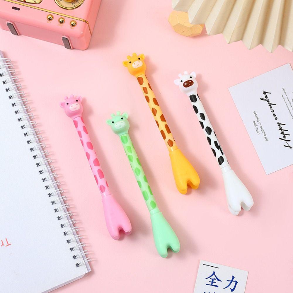 Pretty Aesthetic Giraffe Gel Pen Funny Cute Writing Pen Standing Giraffe Pen  School Office Supply