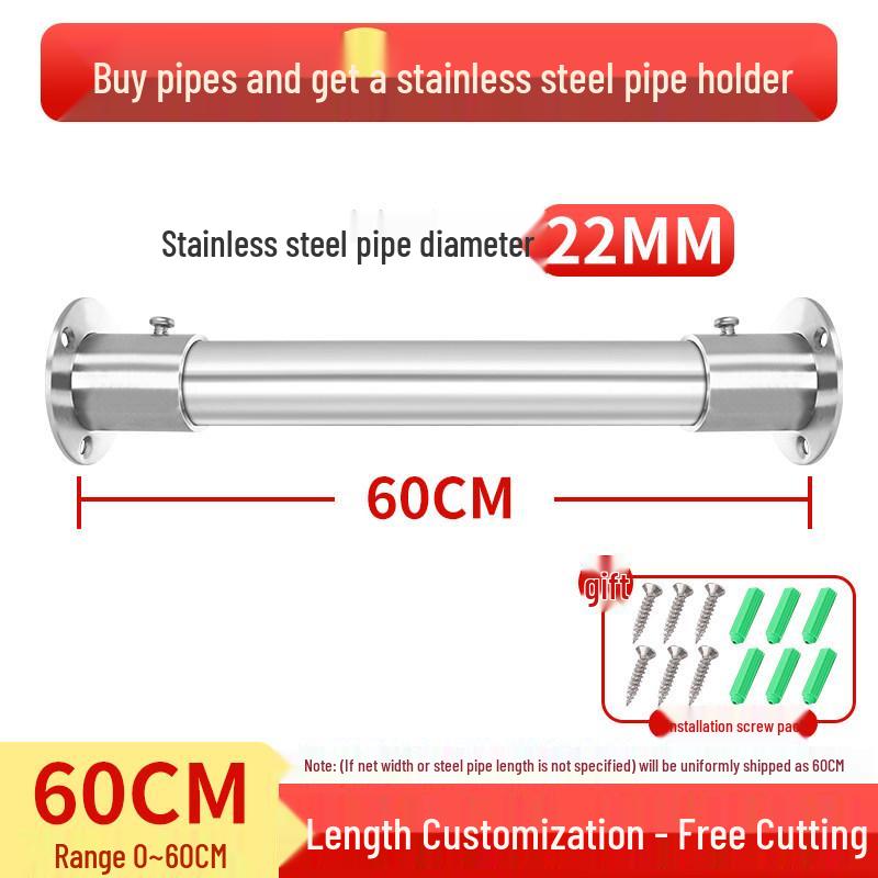 304 Stainless Steel Ceiling Mount Clothes Drying Rack with Flange Base for Cabinets and Balconies