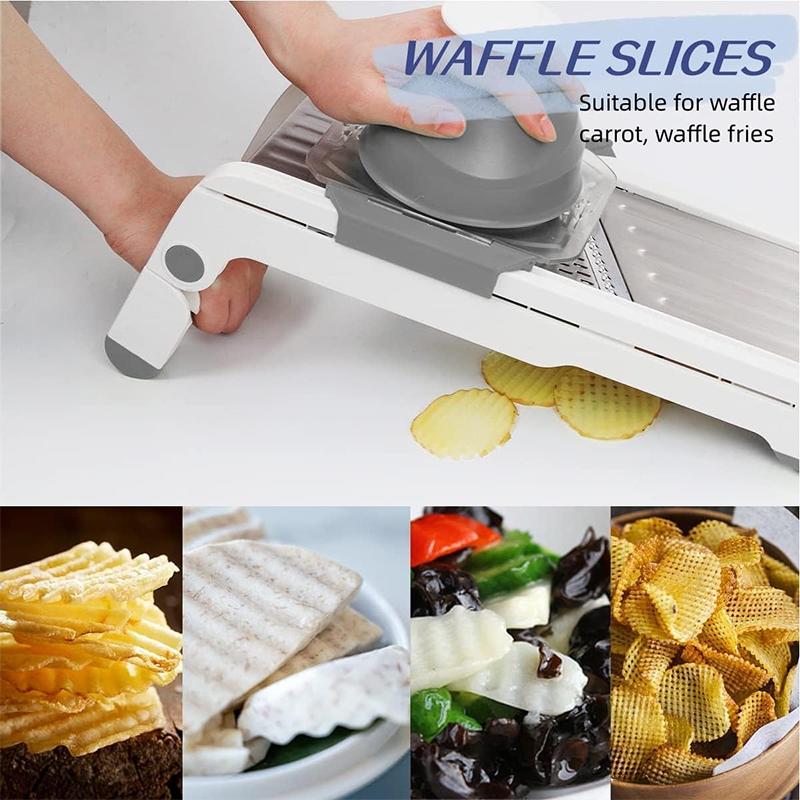 18 In 1 Adjustable Vegetable Slicer Stainless Steel Vegetable Slicer Julienne Slicer For Potato Onion