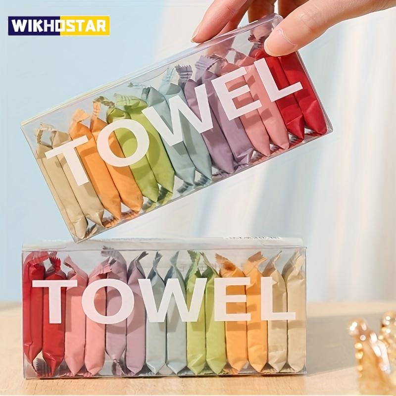 14pcs/box Disposable Washcloth Portable Travel Towel Thickened Compressed Face Cleansing Beauty Square Towel