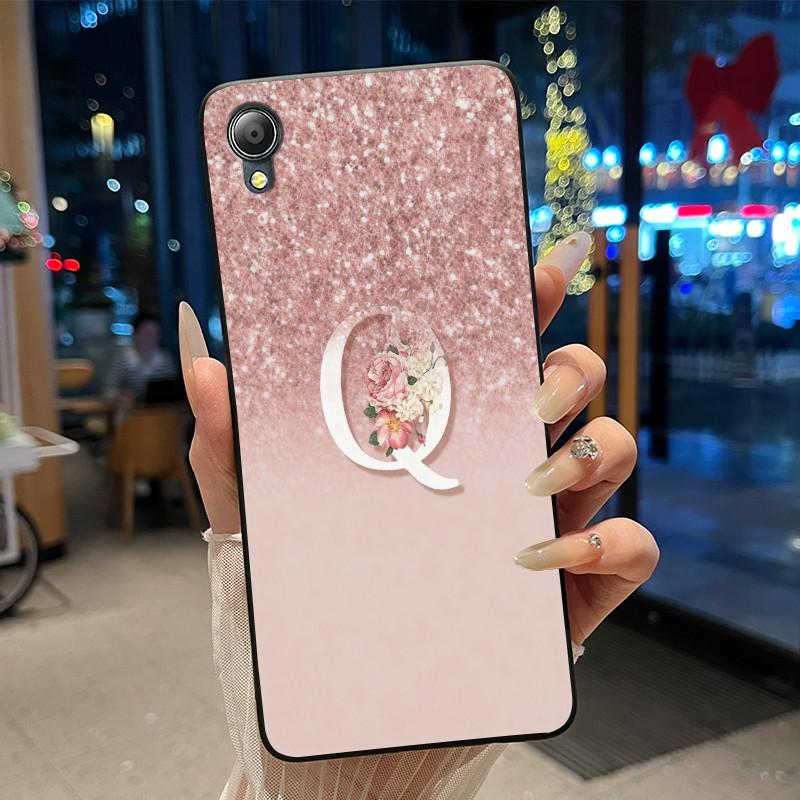 Shockproof Soft Phone Case For Asus ZenFone Live (L1) ZA550KL Exclusive Initial Letter Starry Sky Silicone Black Case Cover