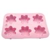 Snowflake Silicone Mold 6 Packs Baking Mold For Making Hot Chocolate Bomb Cake Jelly Dome Mousse Pink 3"