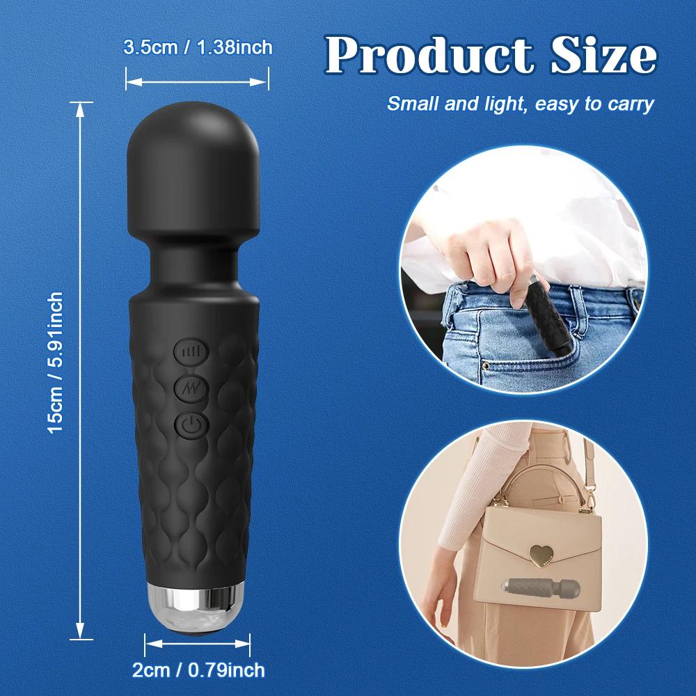 20 режимов Мощный AV вибратор Волшебная палочка для женщин Стимулятор клитора Клитора Секс-игрушки Женский массажер точки G Взрослый Эротический продукт