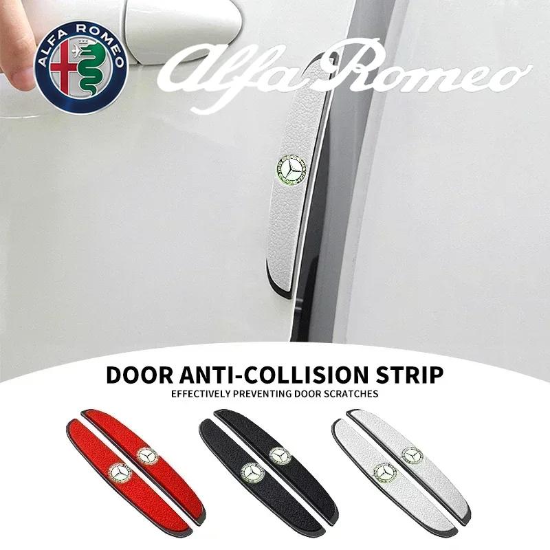 4pcs Luminous Car Door Bumper Rubber Anti-collision Stickers for Mercedes Benz W211 W204 W210 W203 CLA GLA Auto Accessories XABCE1