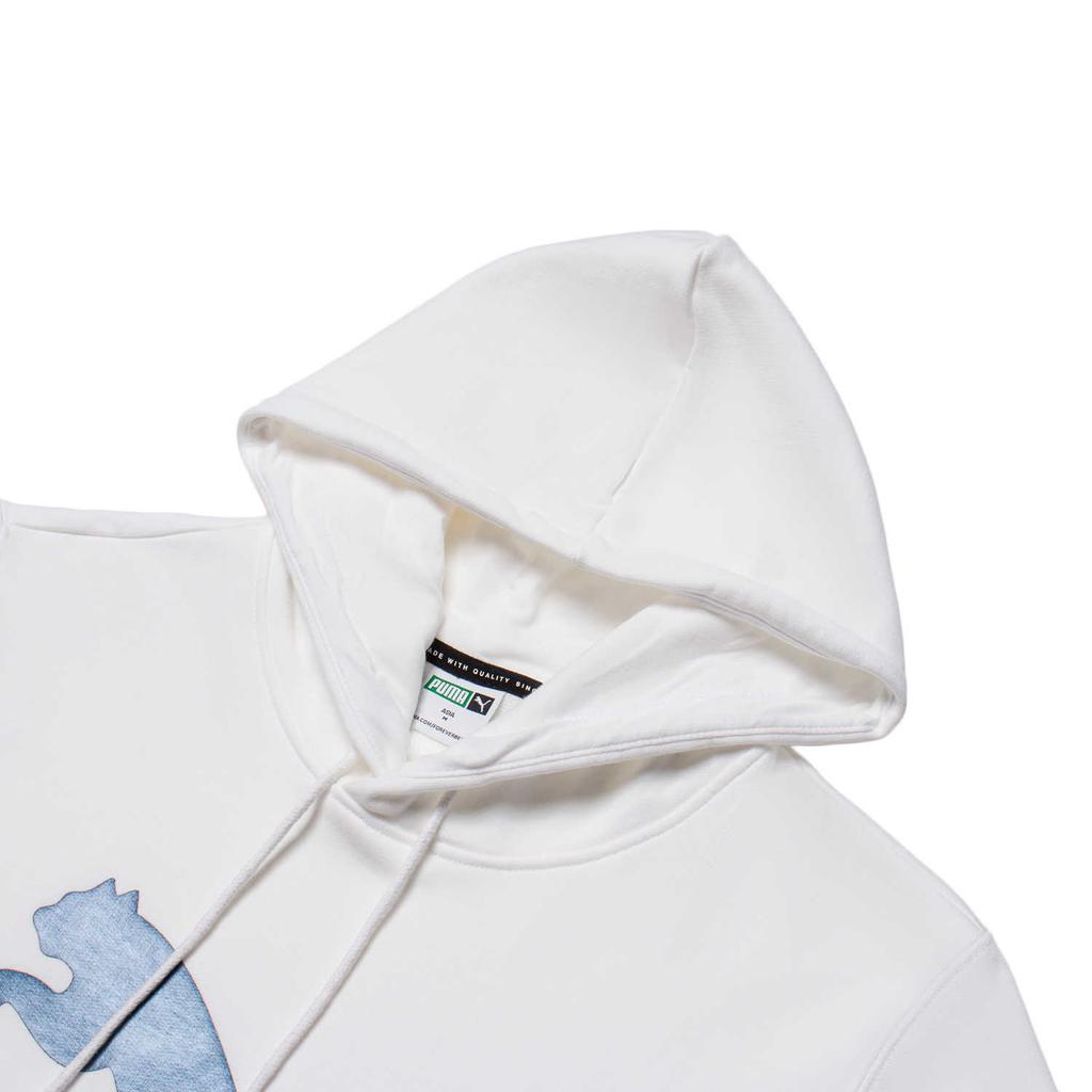Puma Classics Metallic Logo Hoodie Unisex Tops White 535341-02
