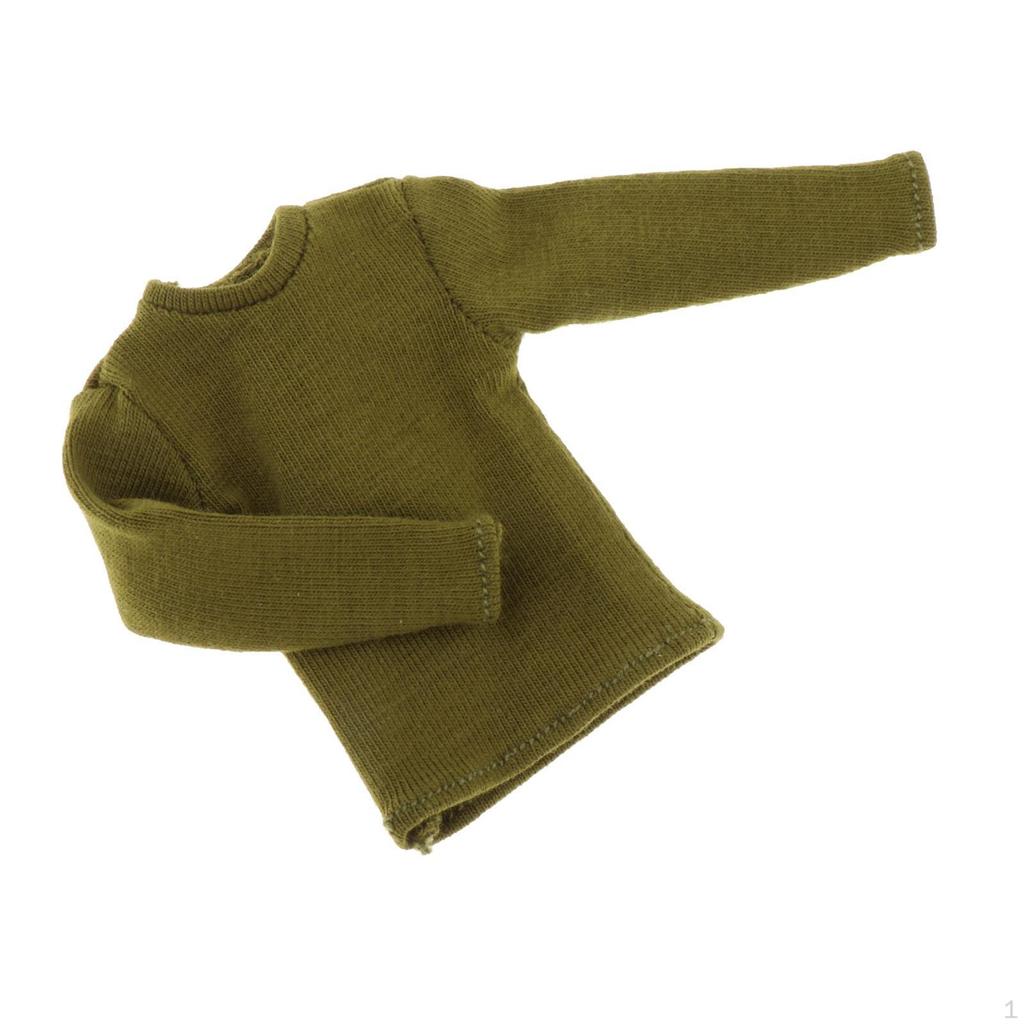 1/12 Мужская футболка с длинным рукавом Одежда для 6-дюймовой куклы Модель Аксессуары