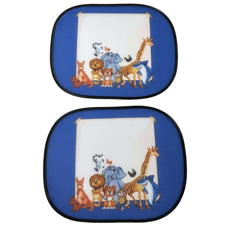 2 шт. солнцезащитные шторы для боковых окон автомобиля, регулируемые шторы для автомобильного стайлинга, солнцезащитный козырек с рисунком животных, жалюзи, солнцезащитный козырек