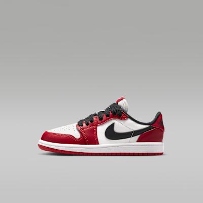 Детские кроссовки Nike Jordan 1 Retro Low OG Chicago (2025) (PS) Университетский красный/черный/белый