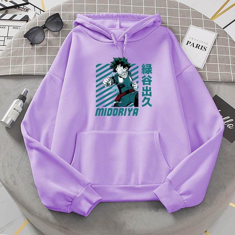 My Hero Academia Аниме-пуловер Boku No Hero Academia с напечатанным логотипом с капюшоном для мужчин и женщин, толстовки Harajuku Unisex Oversize-толстовка