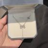 Ожерелье с подвеской в виде банта для женщин, модный легкий роскошный нишевый дизайн, цепочка на ключицу, новый праздничный подарок для девушки