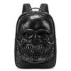 Jierotyx Silver Skull Head Backpack for Women and Men Gothic Cracked Rivets Studded Cool Laptop Backpack Large College Bookbag