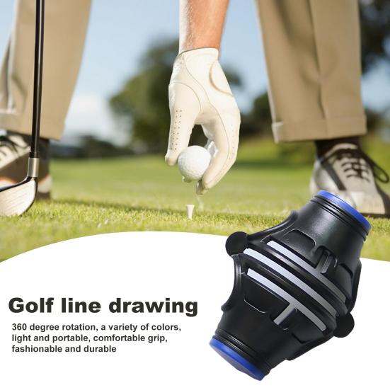 Пластиковый корпус маркера для гольф-мяча, вращение на 360 градусов, прицеливание, клипса для разметки, профессиональный маркер для рисования линий, портативный маркер с тремя линиями, гольф