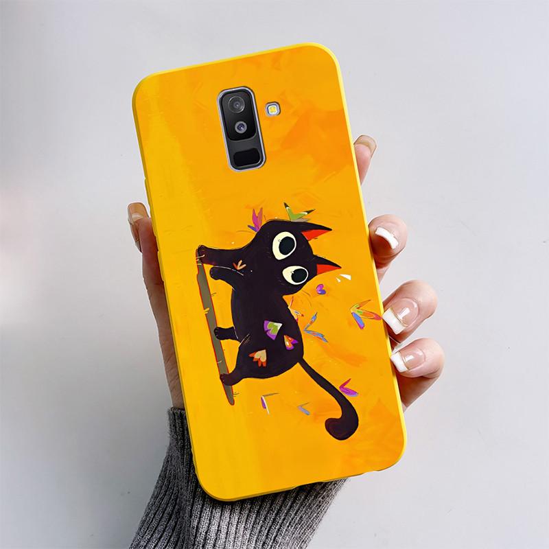 Чехол для Samsung A6 2018 Чехол A 6 A600F Мультяшный Кот Лиса Мягкий Силикон ТПУ Чехол для Телефона для Samsung Galaxy A6 Plus 2018 A605F Чехол
